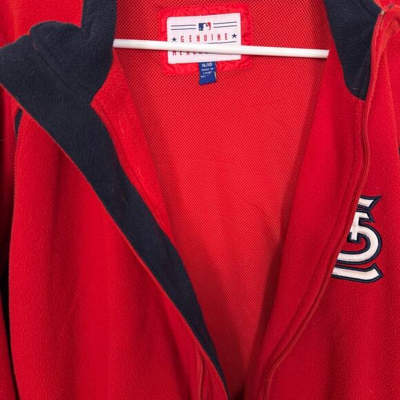 St. Louis Cardinals Fleece Jacket Men’s XL – Red Full Zip MLB Baseball Outerwear - Picture 4 of 7
